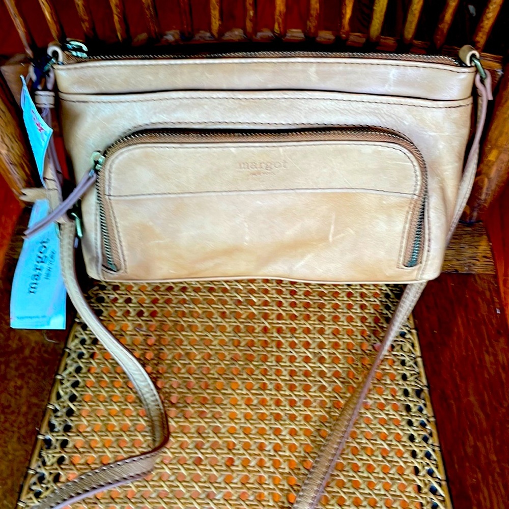 Margot camel leather crossbody bag Molly CB NWT